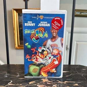 Space Jam VHS Tape Michael Jordan Bugs Bunny Jumbo Video Sticker